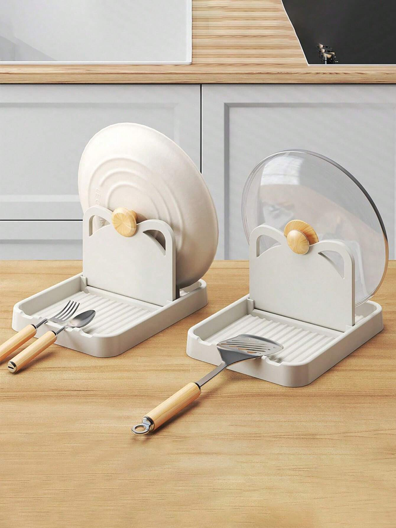 Kitchen Baking Pan Organizer - 1/2 adet çok fonksiyonlu tava tencere