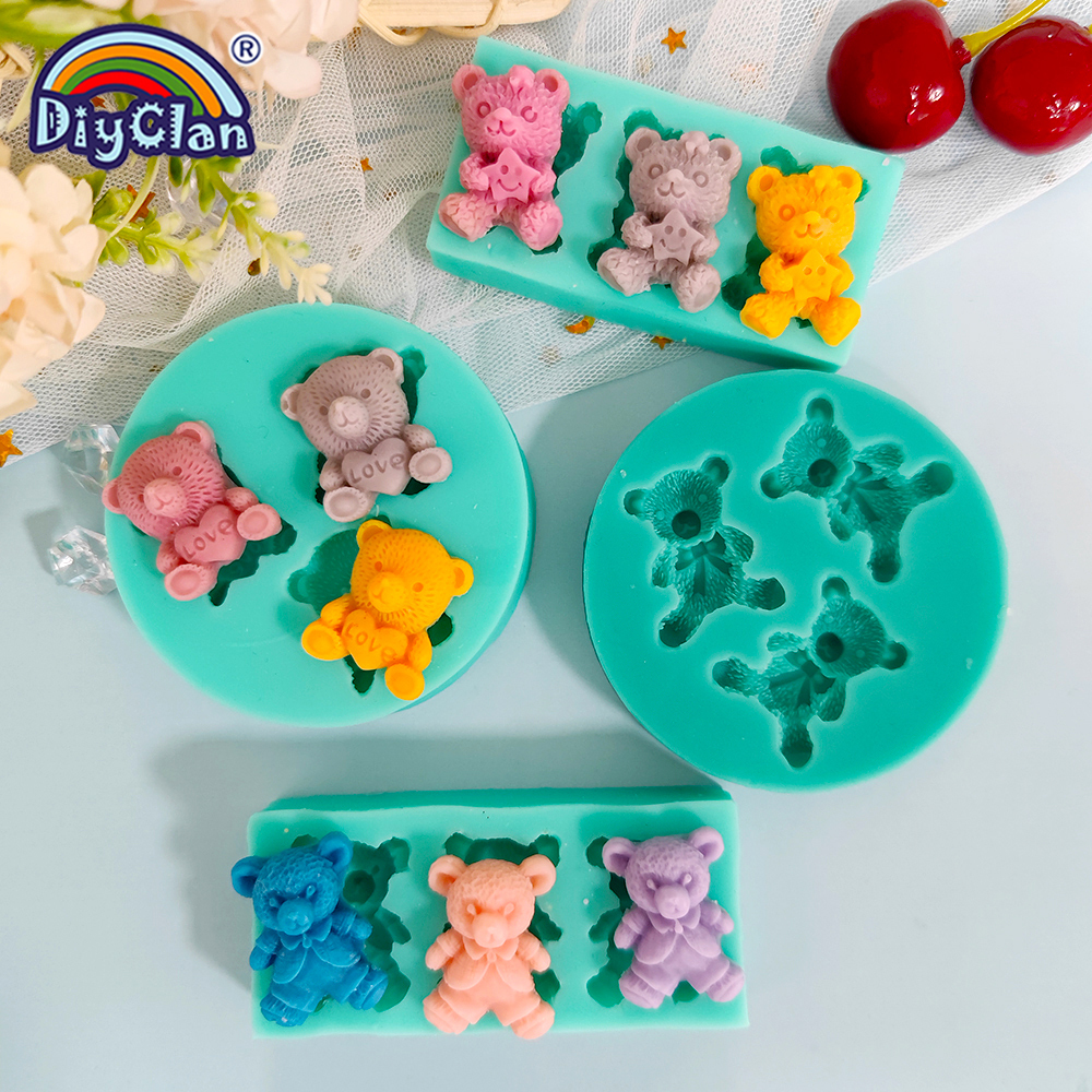 Mini Kitchen Baking - Sevimli Mini Ayı Silikon Kalıp Fondan