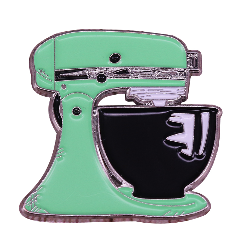 Kitchen Baking Game - Nane yeşil mutfak mikseri rozeti retro