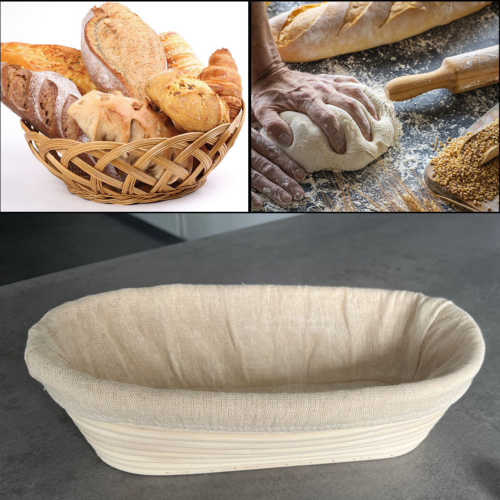 Proofing Basket Banneton - Oval pişirme araçları Banneton Set hamur