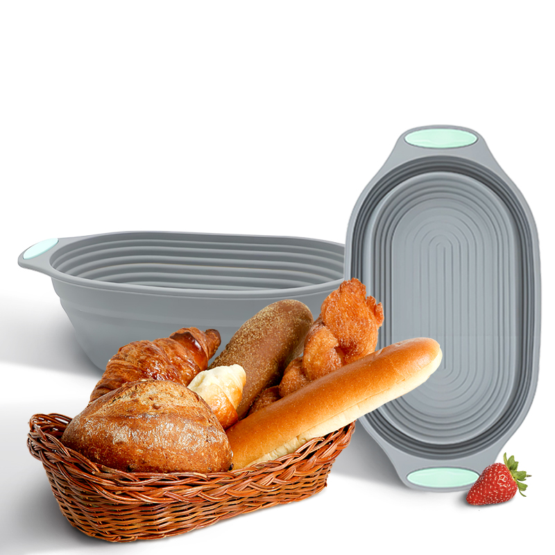 Kitchen Baking Bowls - 1 adet silikon katlanabilir Banneton ekmek