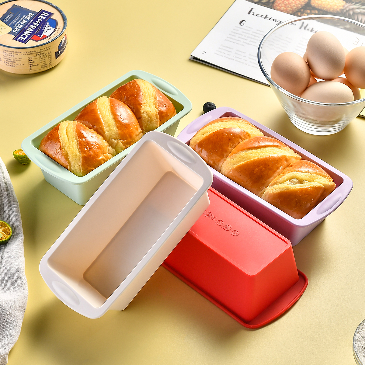 Kitchen Baking Ware - 1/4 adet Ev Dikdörtgen silikon kalıp