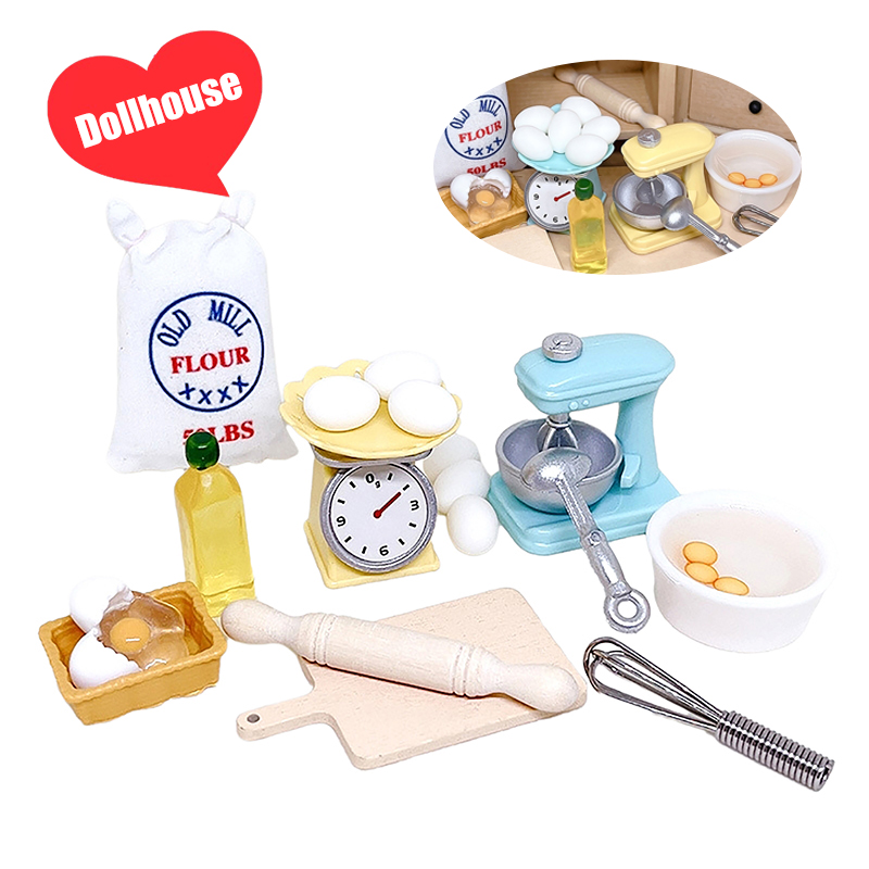 Kitchen Baking Area - 1 takım 1:12 Dollhouse minyatür un