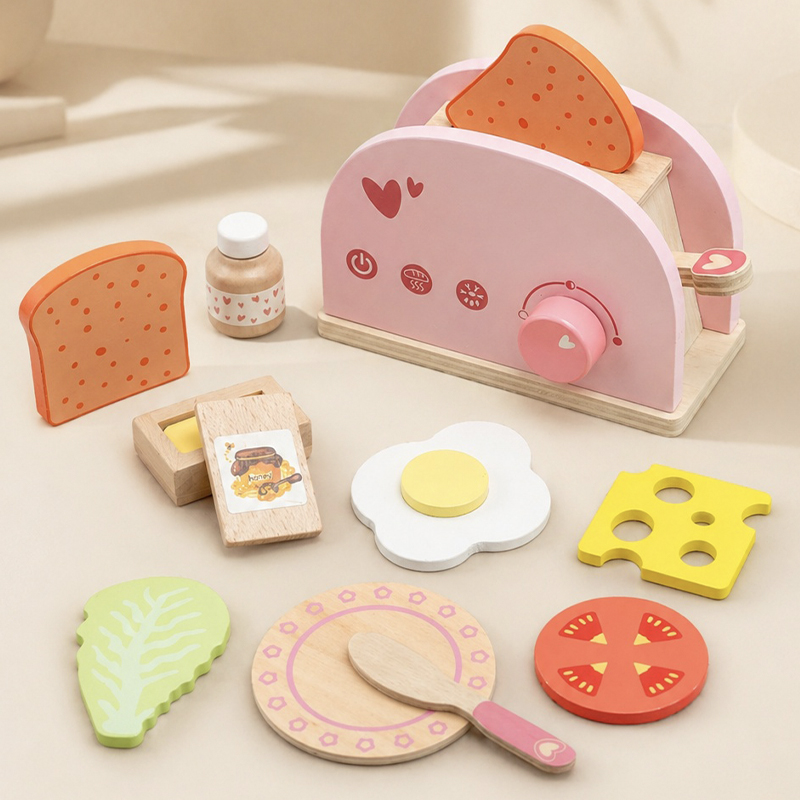 Kitchen Baking Game - Ahşap Oyuncak Mutfak Seti Ekmek Pişirme