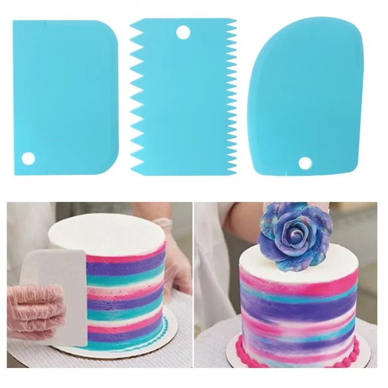 Fondant Smoother Set - 3 adet/grup Krem Kazıyıcı Pürüzsüz DIY