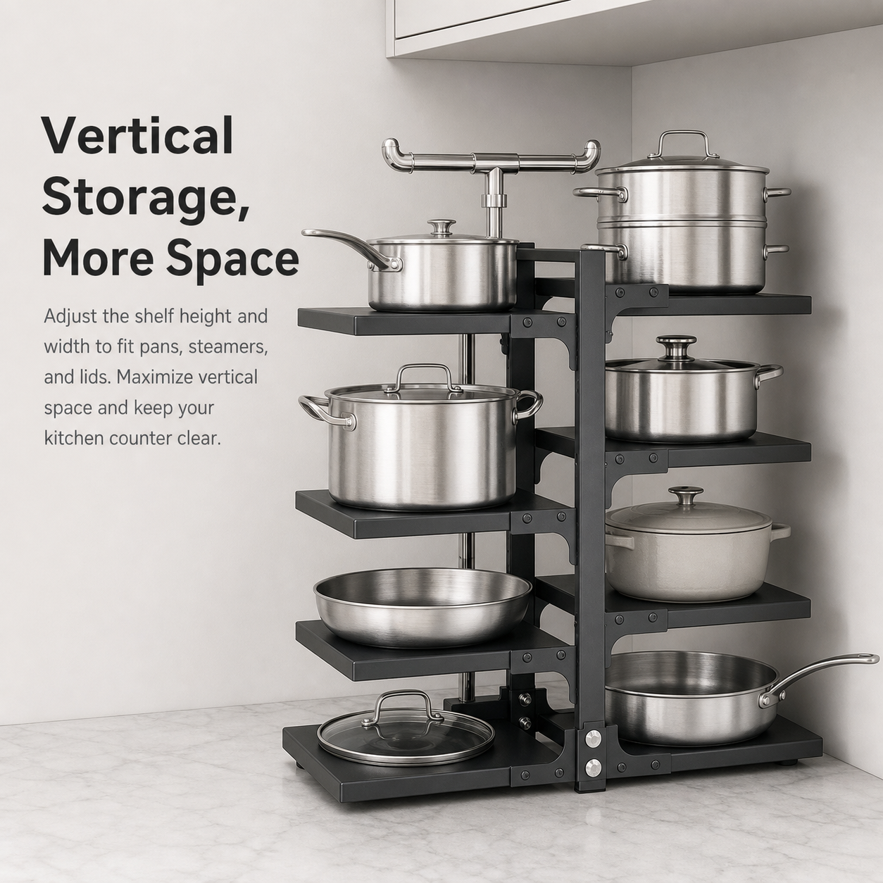Yüksekliği ayarlanabilir 2/3/4 - Kitchen Baking Pan Organizer incelemesi ve fiyatı