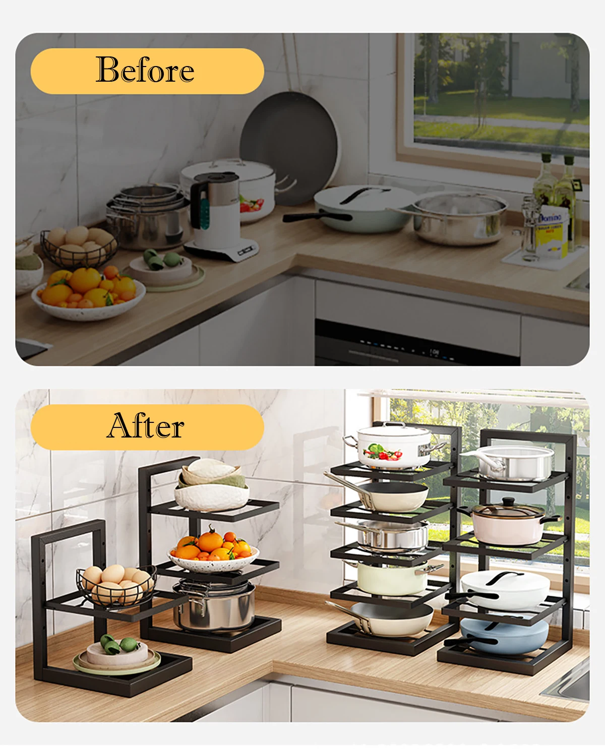 Ayarlanabilir Tencere Rafı Düz - Kitchen Baking Pan Organizer incelemesi ve fiyatı
