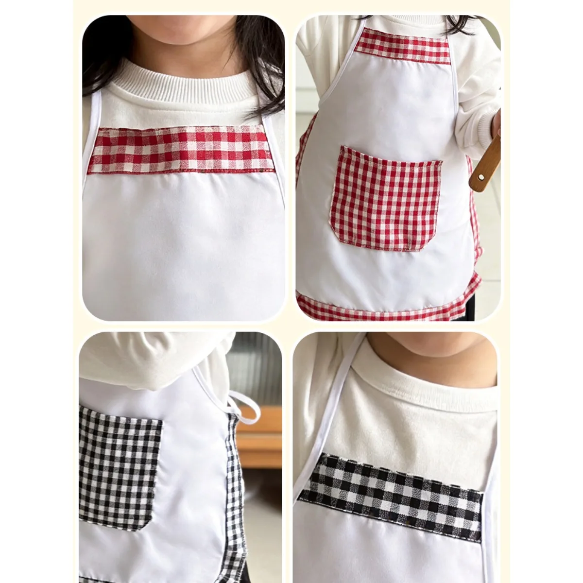 2 adet Ekose Çocuk Şef Önlüğü  - Kitchen Baking Game incelemesi ve fiyatı