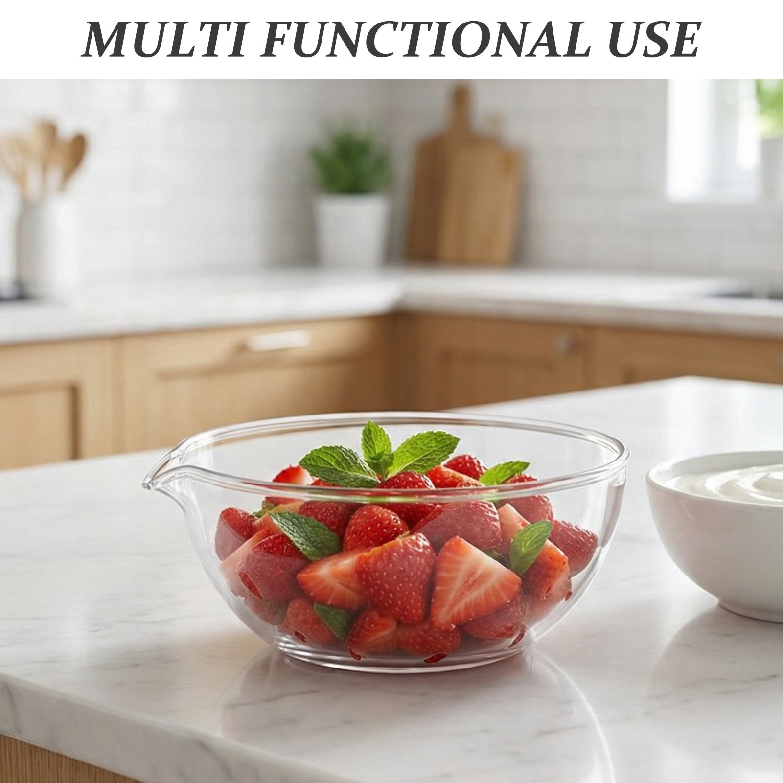 2 Adet Şeffaf Cam Kase 17Oz Dö - Kitchen Baking Bowls incelemesi ve fiyatı