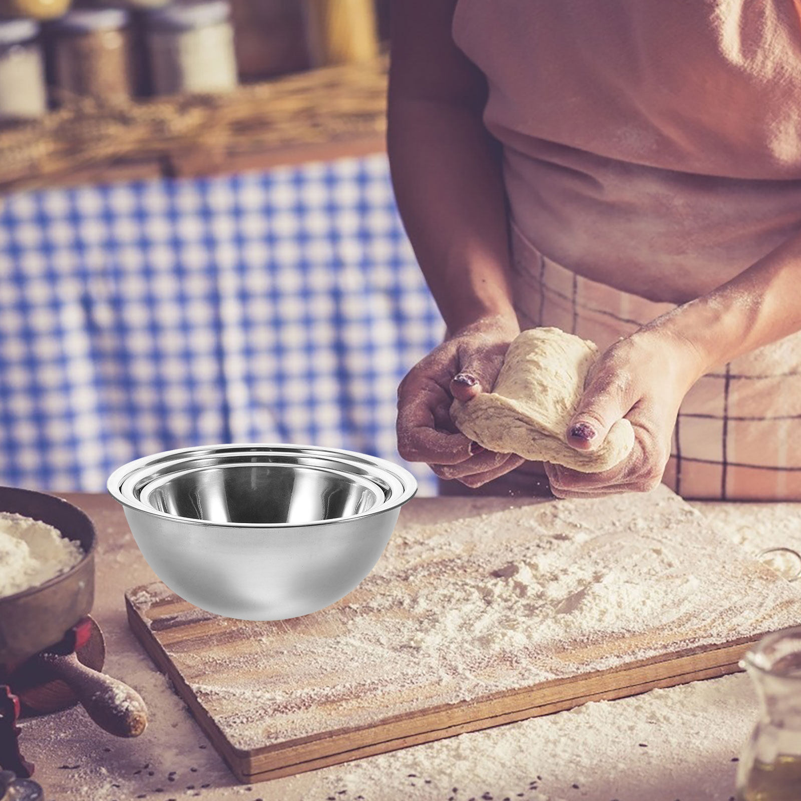 3 adet paslanmaz çelik karıştı - Kitchen Baking Bowls incelemesi ve fiyatı