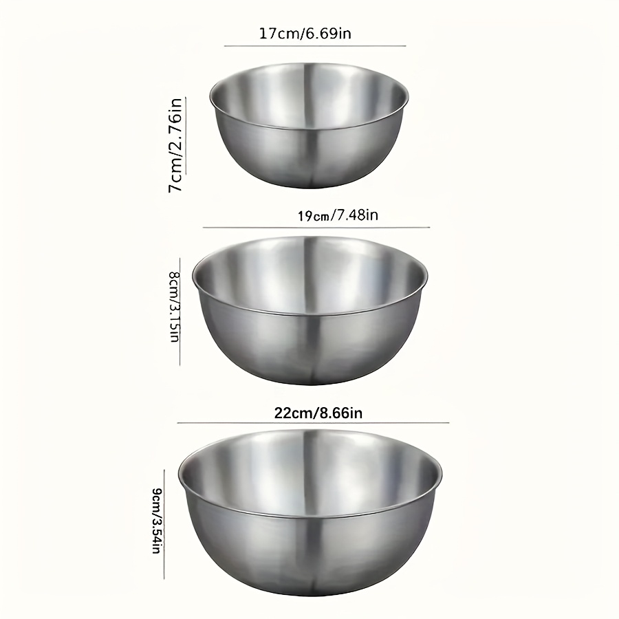 3'lü Paslanmaz Çelik Salata Ka - Kitchen Baking Bowls incelemesi ve fiyatı