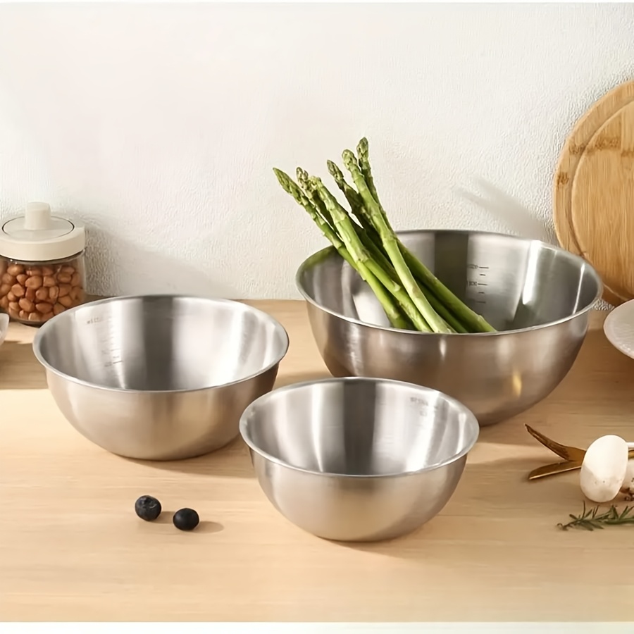 3'lü Paslanmaz Çelik Salata Ka - Kitchen Baking Bowls incelemesi ve fiyatı
