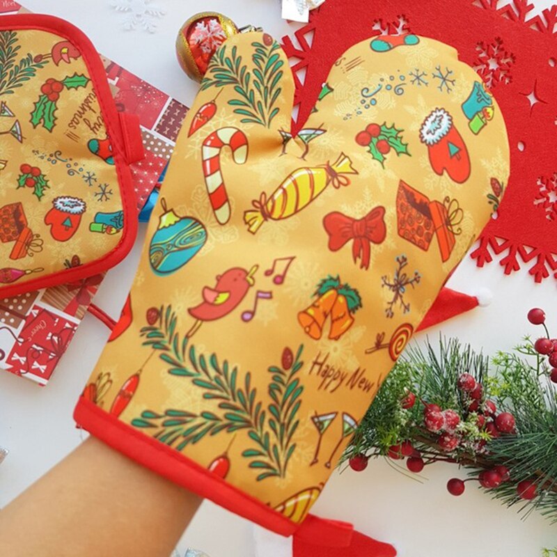 2 adet/takım Noel Fırın Eldive - Kitchen Baking Ware incelemesi ve fiyatı