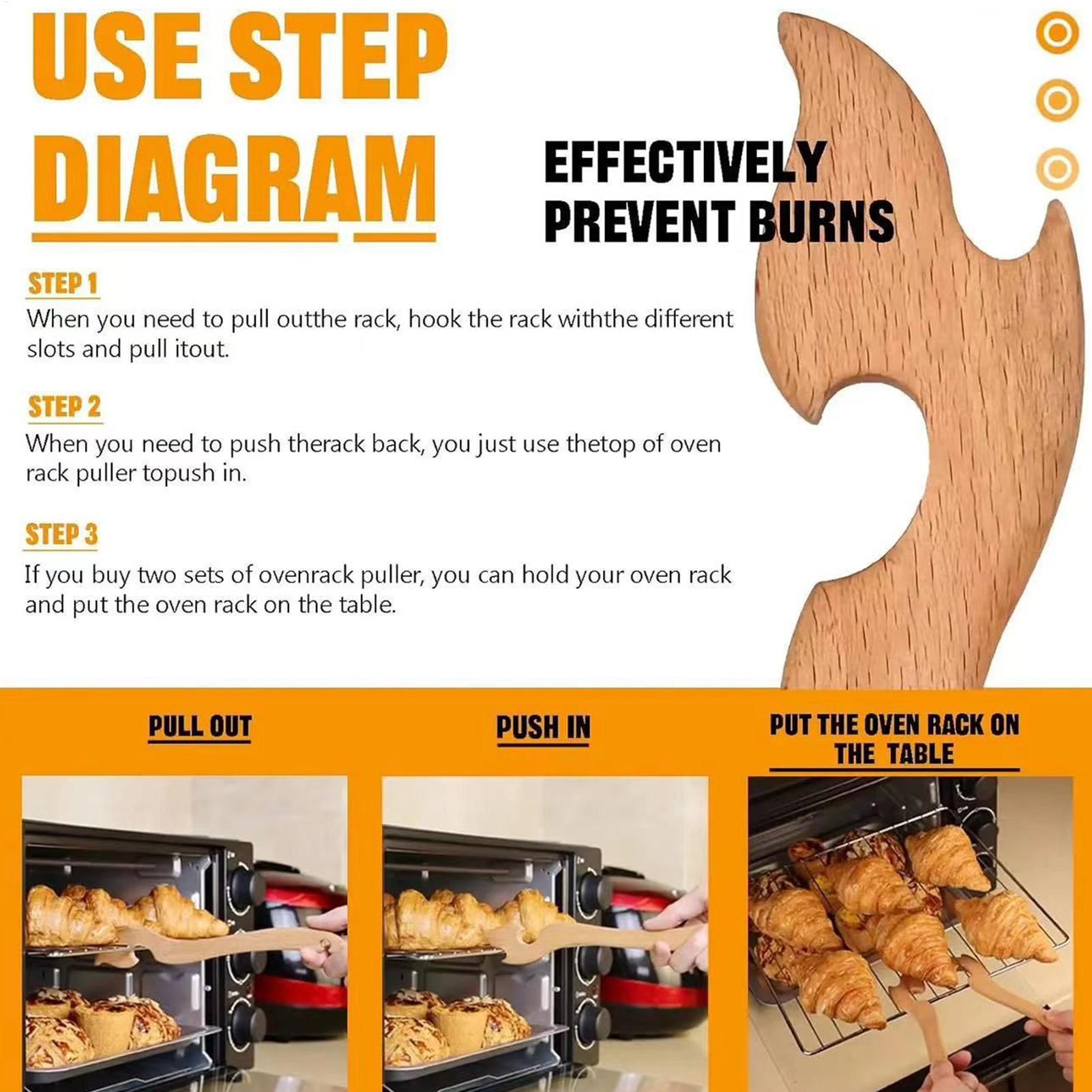 Fırın Rafı Çekme Aleti Ahşap U - Cool Kitchen Baking Gadgets incelemesi ve fiyatı