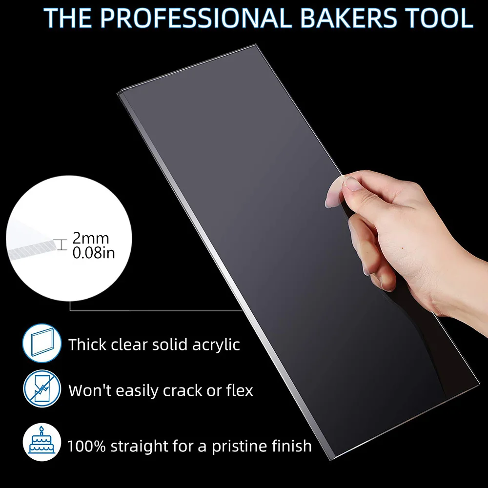 4 boyutları akrilik kek kazıyı - Fondant Smoother Set incelemesi ve fiyatı