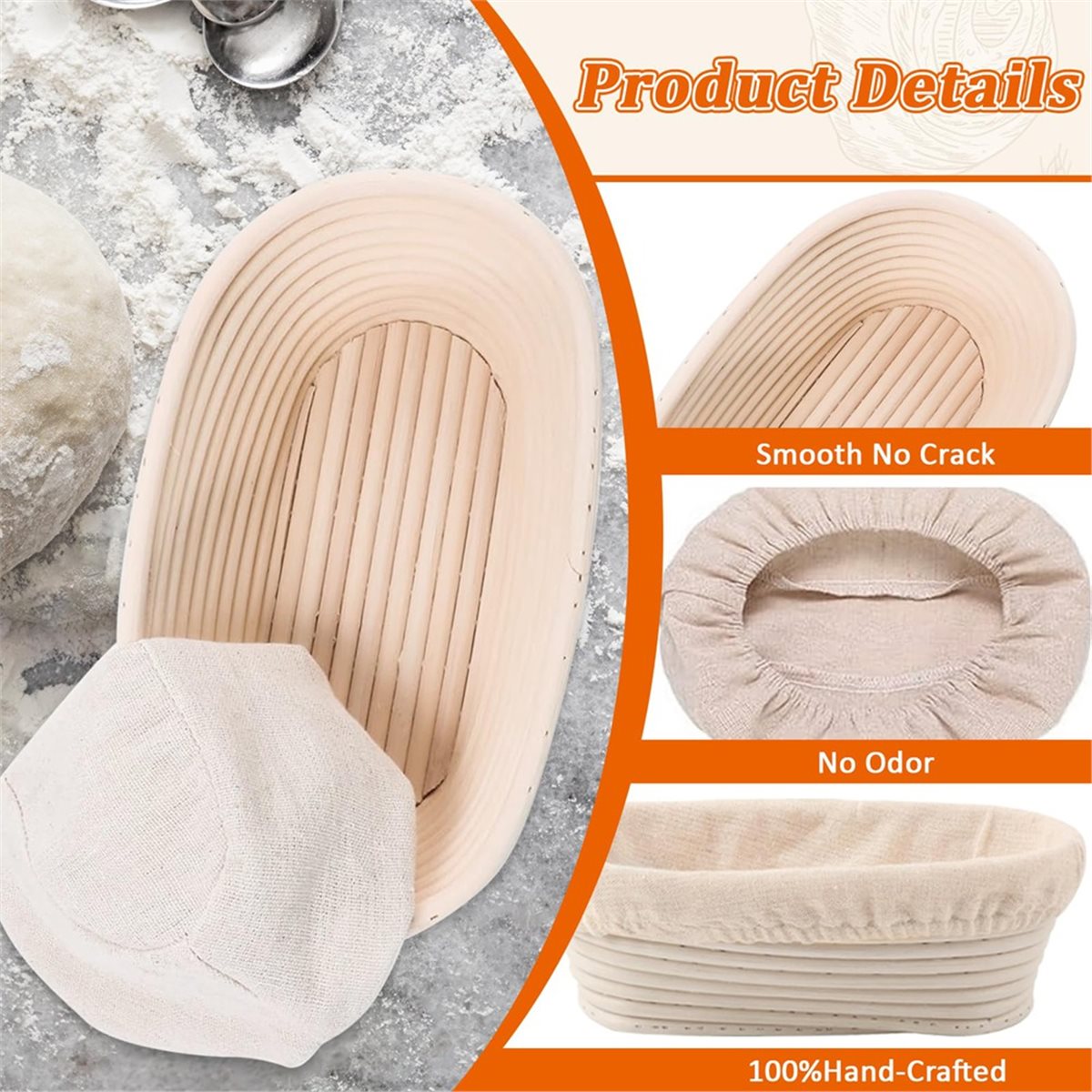 Oval Banneton Mayalama Sepeti  - Proofing Basket Banneton incelemesi ve fiyatı