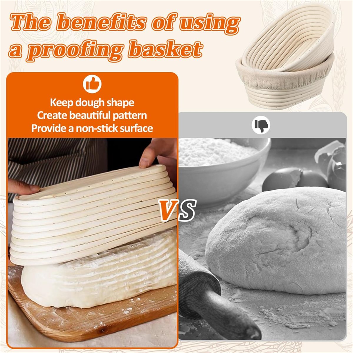 Oval Banneton Mayalama Sepeti  - Proofing Basket Banneton incelemesi ve fiyatı