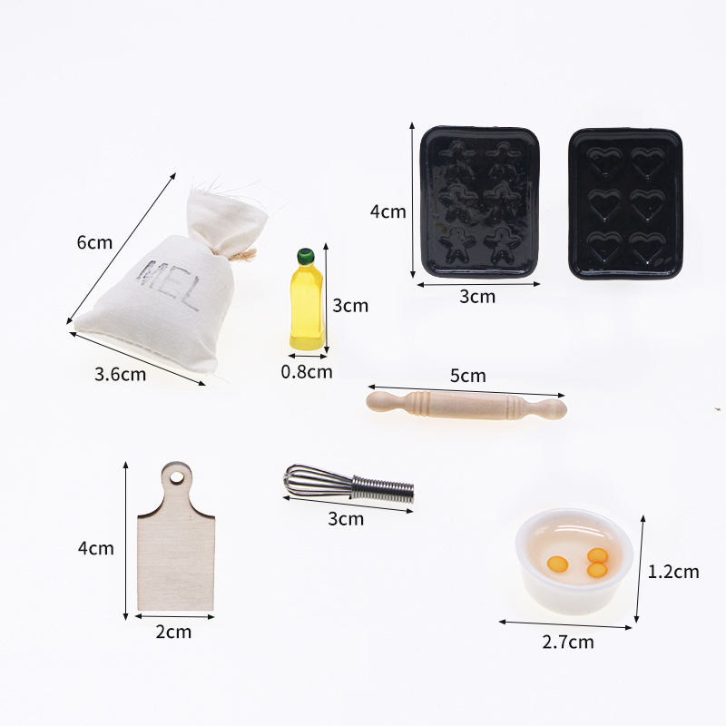 8 adet Dollhouse pişirme gereç - Kitchen Baking Ware incelemesi ve fiyatı